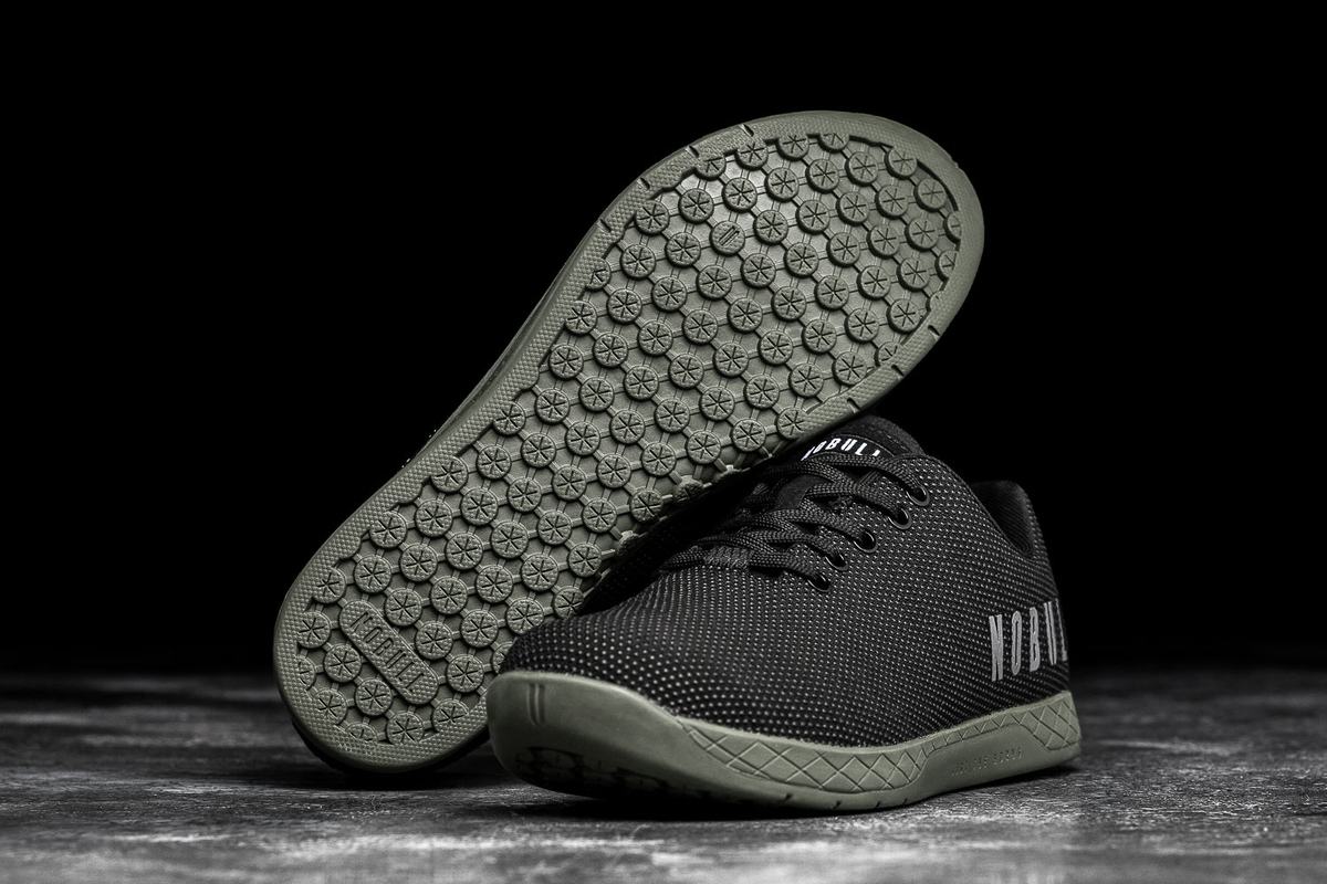 Nobull Superfabric Women's Trainers Black Dark Green | Australia (HX4973)